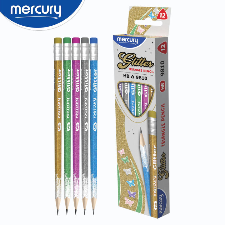 MERCURY GLITER PENCIL 12PCS