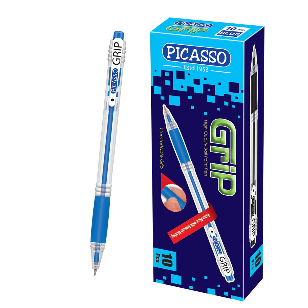 PICASSO GRIP BALL PEN BLUE