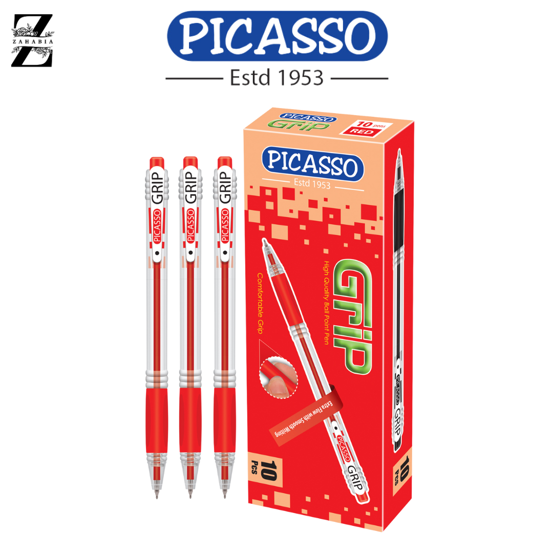 PICASSO GRIP BALL PEN RED