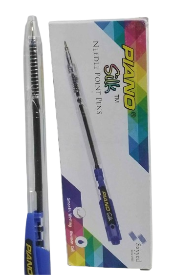 Piano Silk Ball Pen Blue 10 Pcs