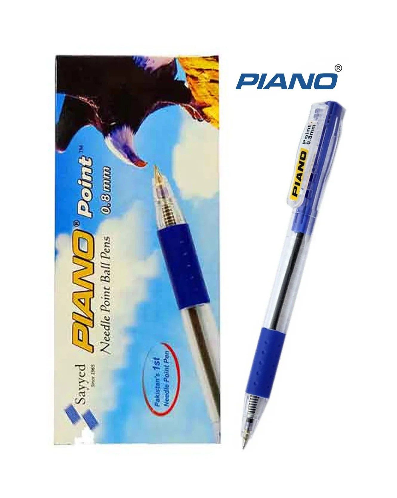 Piano Point Ball Pen Blue 10 Pcs