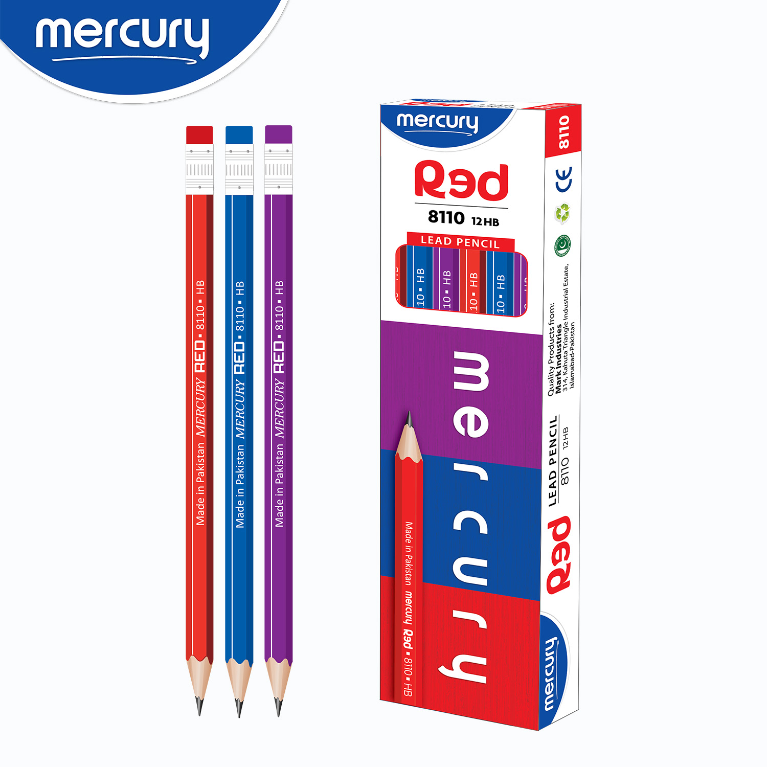 Mercury Red 8110 Pencil 12 Pcs
