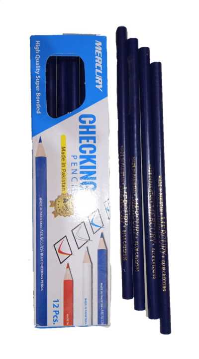 Mercury Checking Pencil White 12 Pcs