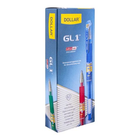 Dollar GL-1 Gel Pen Green 10 Pcs