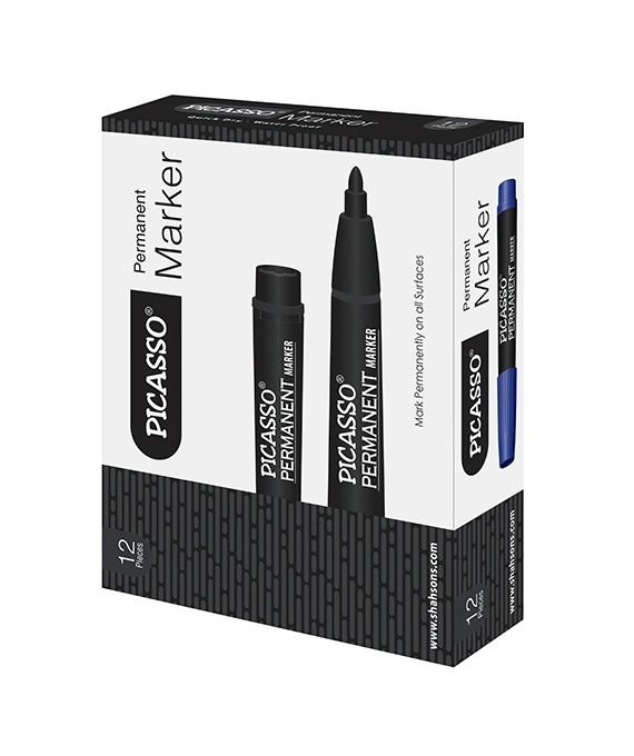 Picasso Permanent Marker Cut Blue 12 Pcs
