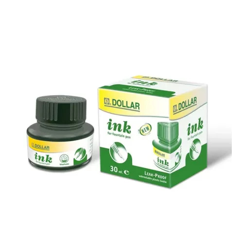 Dollar Fountain Pen Ink 30ml Green 12 Pcs