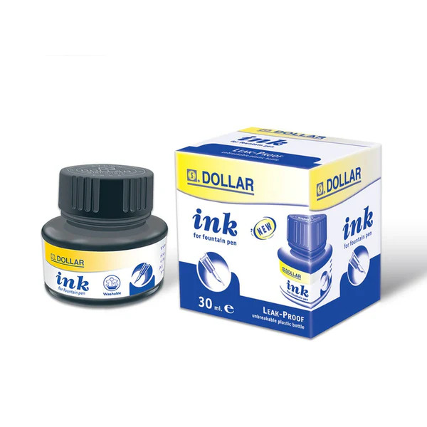 Dollar Fountain Pen Ink 60ml Blue 12 Pcs
