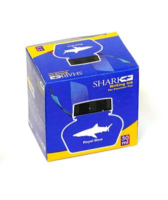 Shark Fountain Pen Ink 30ml Blue 12 Pcs