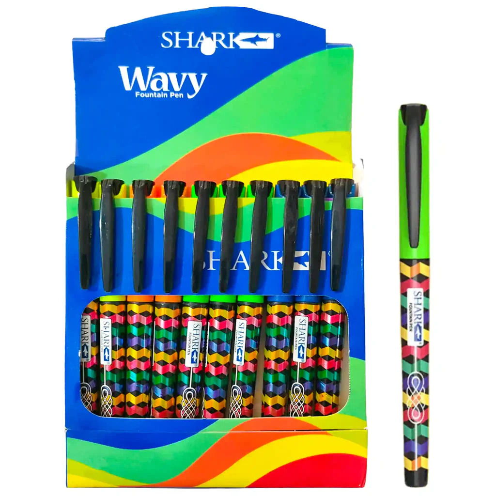 Shark Wavy Ink Pen 10 Pcs