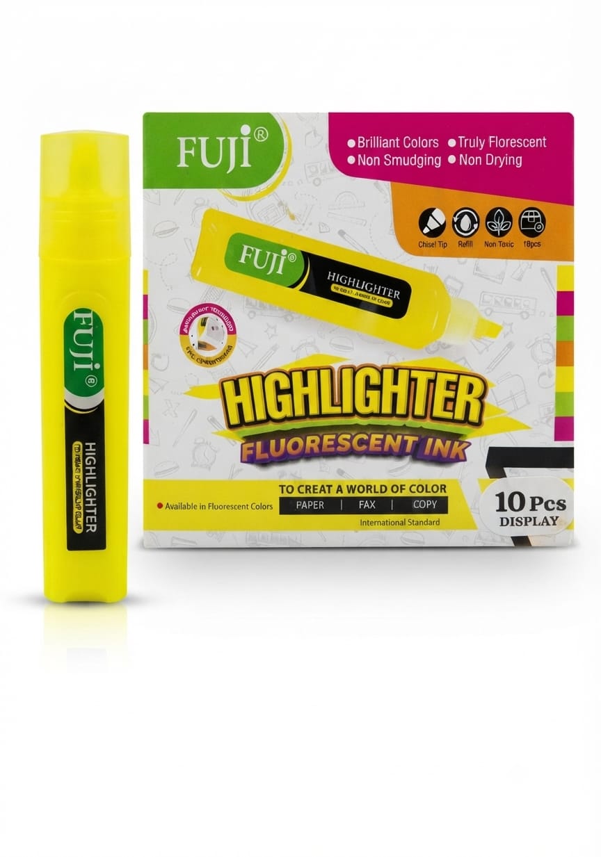 FUJI HIGHLIGHTER 10PCS YEELOW