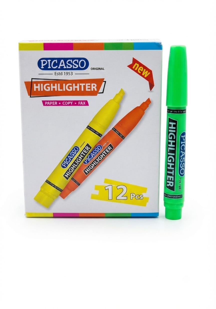 PICASSO HIGHLIGHTER GREEN 12pcs